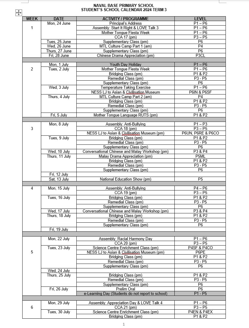 School Calendar 2024 Term 3 Page 1